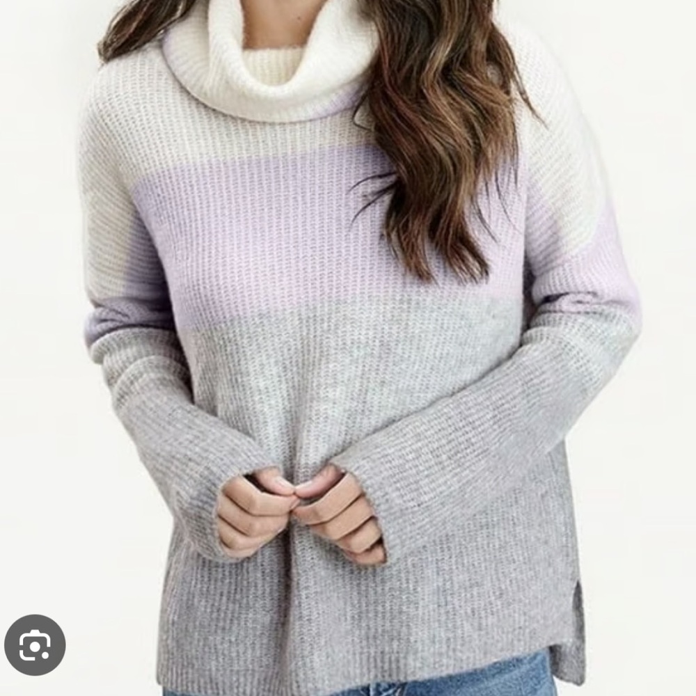 Splendid Stripe Funnel Neck Sweater
